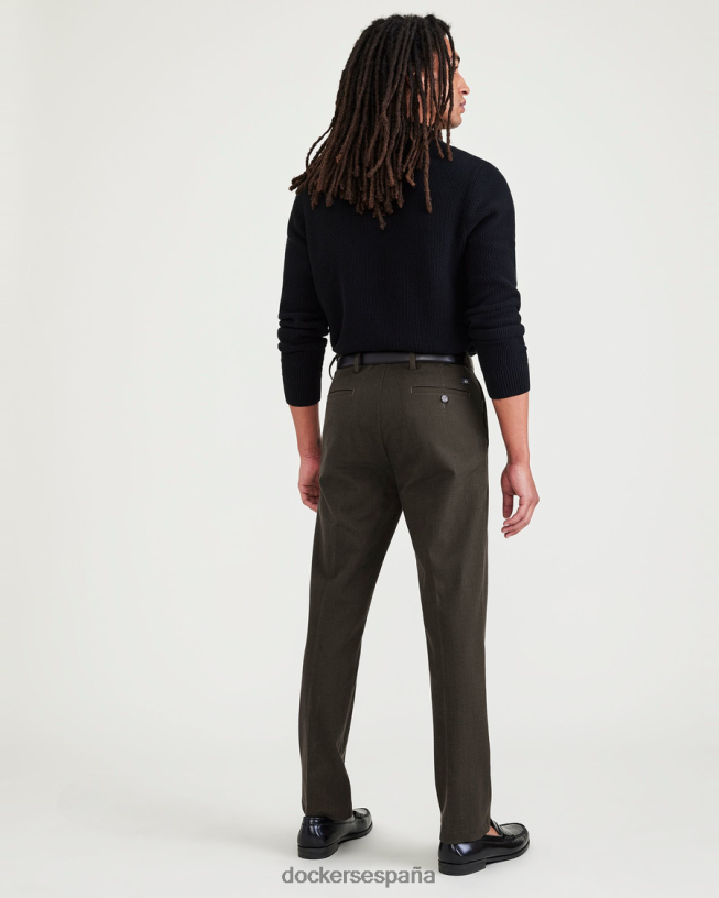 pantalones caqui de trabajo, corte ajustado hombres Dockers noche del bosque brío - verde ropa 8F0406749