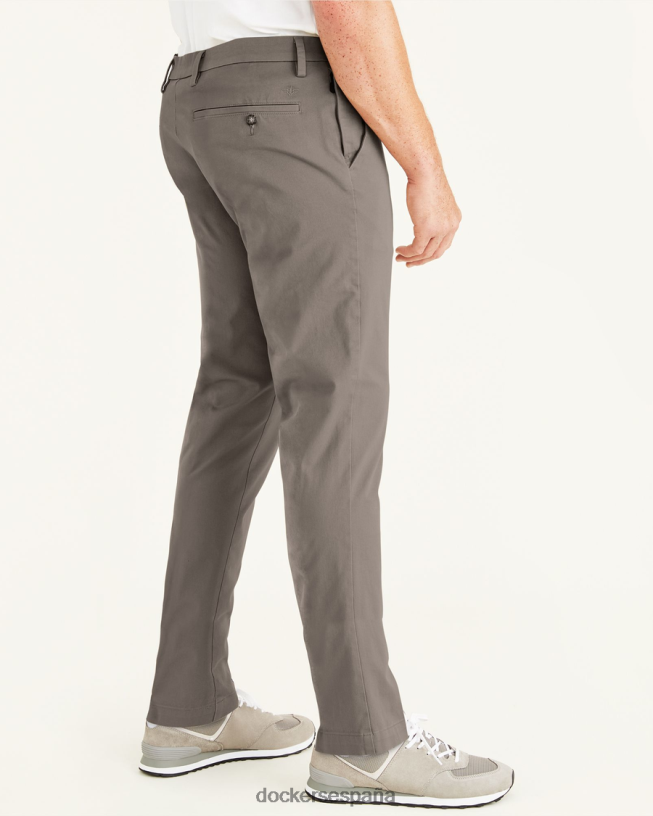pantalones caqui de trabajo, corte cónico (grandes y altos) hombres Dockers guijarro oscuro - marrón ropa 8F0406448
