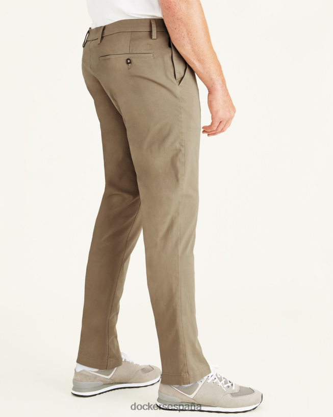pantalones caqui de trabajo, corte cónico (grandes y altos) hombres Dockers nuevo caqui británico ropa 8F0406447