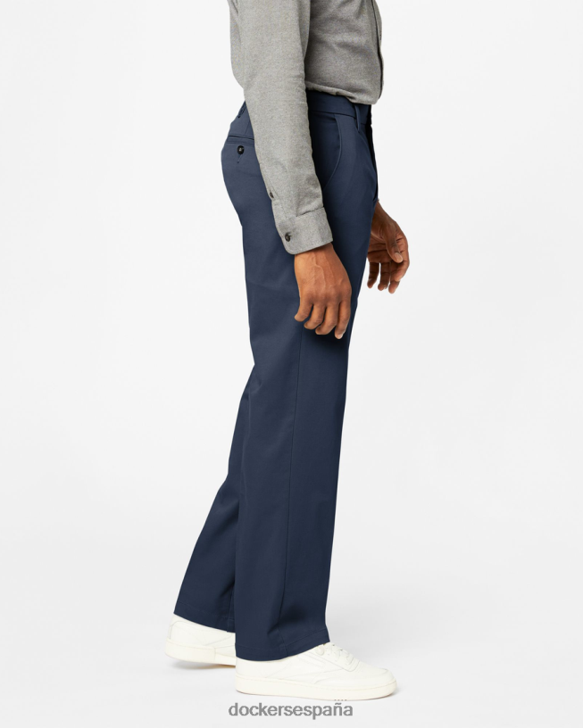 pantalones caqui de trabajo, corte clásico hombres Dockers Azul marino ropa 8F040657
