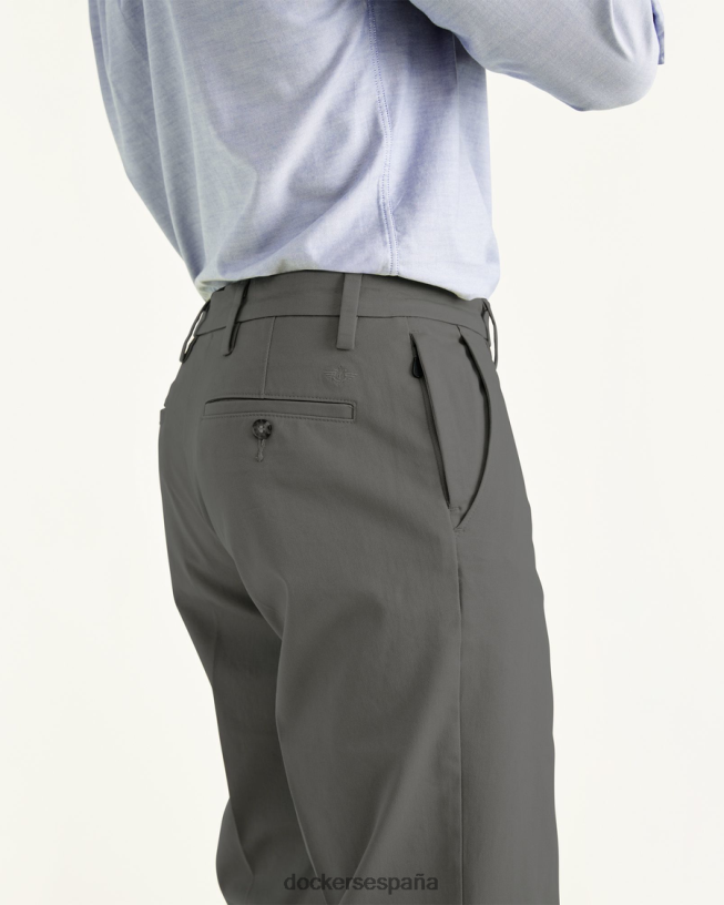 pantalones caqui de trabajo, corte clásico hombres Dockers tormenta - gris ropa 8F040658