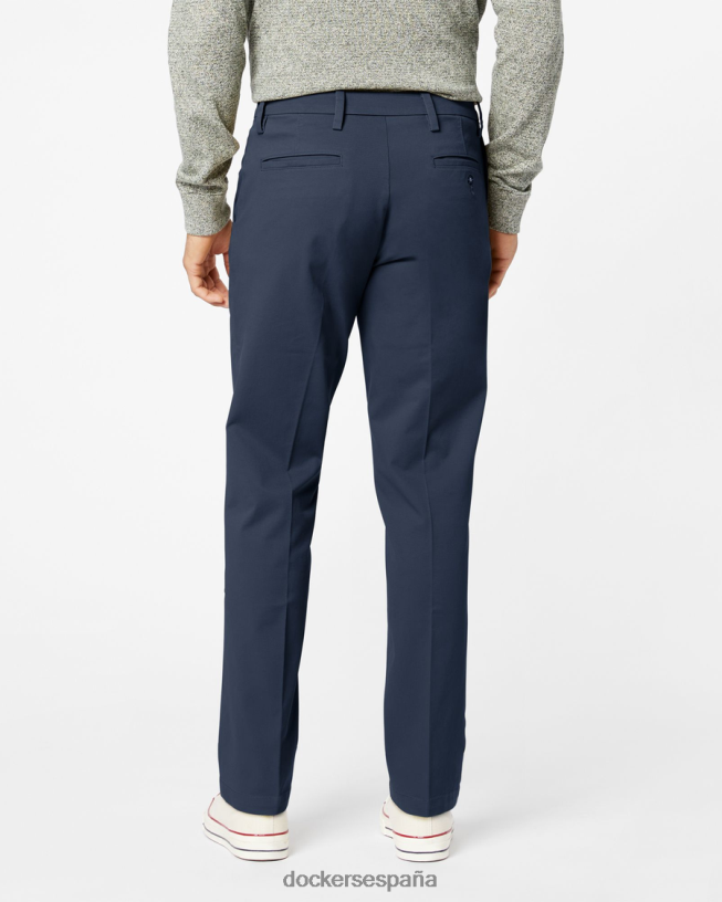 pantalones caqui de trabajo, corte recto hombres Dockers Azul marino ropa 8F040626