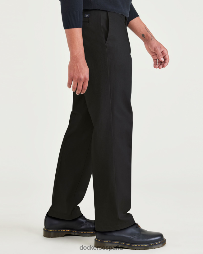 pantalones caqui exclusivos sin plancha, corte recto con protector contra manchas (grandes y altos) hombres Dockers hermoso negro ropa 8F0406495