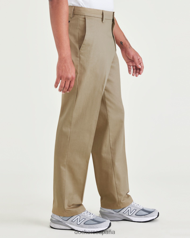 pantalones caqui exclusivos sin plancha, corte recto con protector contra manchas (grandes y altos) hombres Dockers nuevo caqui británico ropa 8F0406492