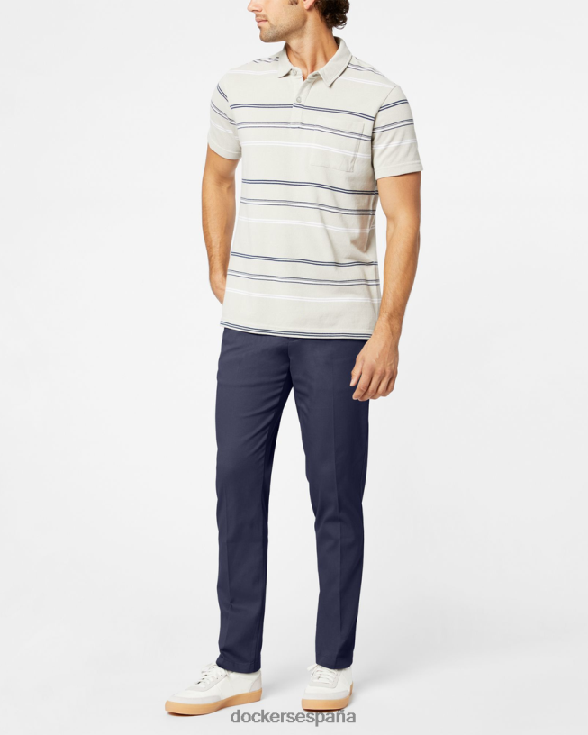 pantalones caqui fáciles, corte ajustado hombres Dockers Azul marino ropa 8F040687