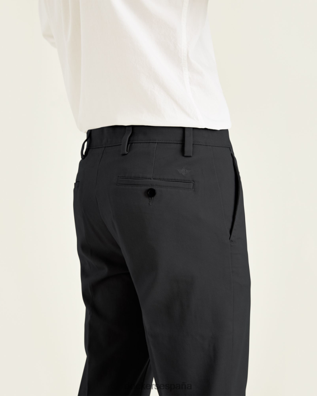 pantalones caqui fáciles, corte ajustado hombres Dockers negro ropa 8F040685