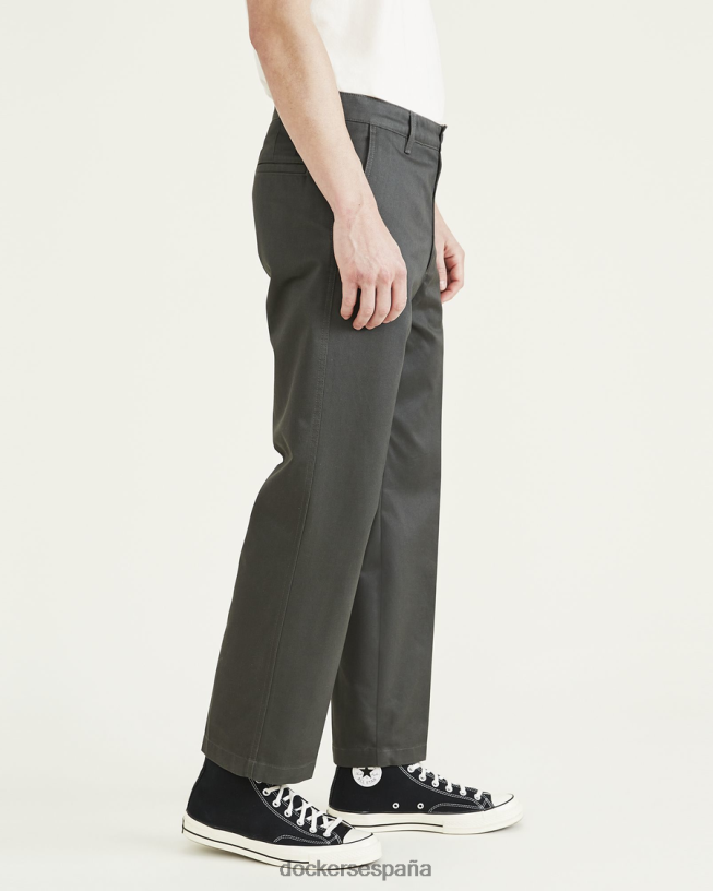 pantalones caqui recortados, ajuste relajado hombres Dockers quimera - verde ropa 8F0406663