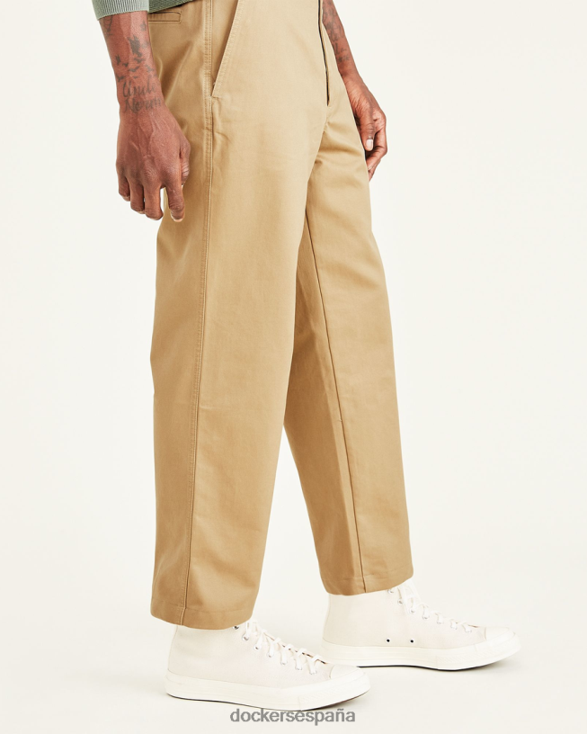 pantalones caqui recortados, corte recto hombres Dockers cosecha de oro - bronceado ropa 8F0406664