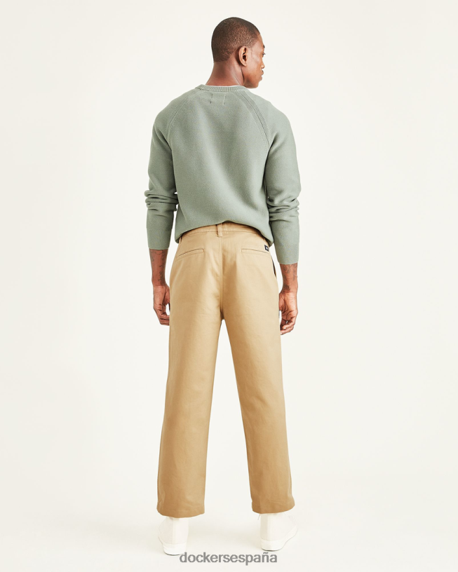 pantalones caqui recortados, corte recto hombres Dockers cosecha de oro - bronceado ropa 8F0406664