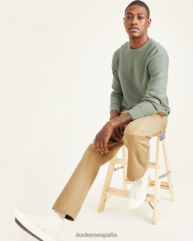 pantalones caqui recortados, corte recto hombres Dockers cosecha de oro - bronceado ropa 8F0406664