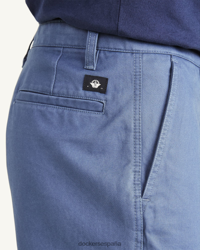 pantalones caqui recortados, corte recto hombres Dockers índigo vintage - azul ropa 8F0406666