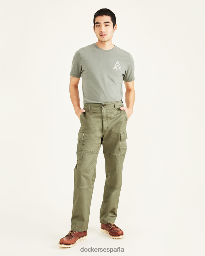pantalones cargo, ajuste relajado hombres Dockers camuflaje - verde ropa 8F0406756