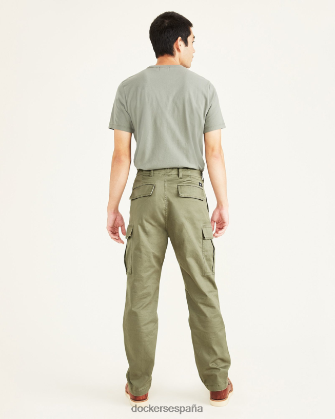 pantalones cargo, ajuste relajado hombres Dockers camuflaje - verde ropa 8F0406756