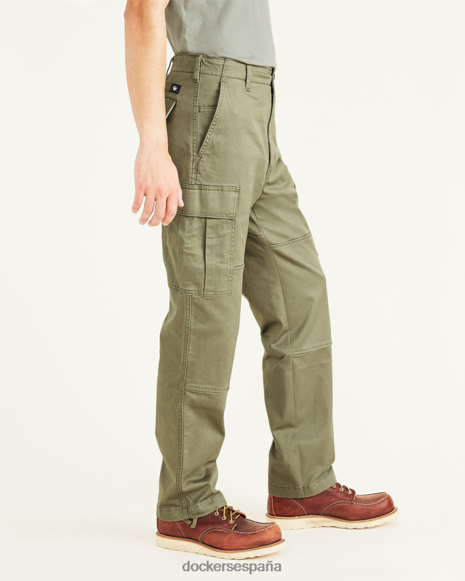 pantalones cargo, ajuste relajado hombres Dockers camuflaje - verde ropa 8F0406756