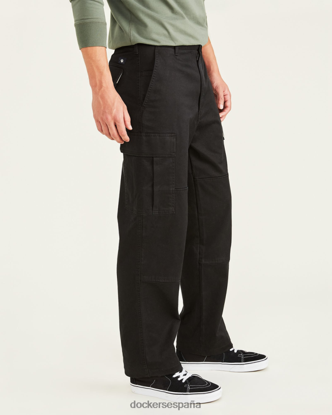 pantalones cargo, ajuste relajado hombres Dockers hermoso negro ropa 8F0406754