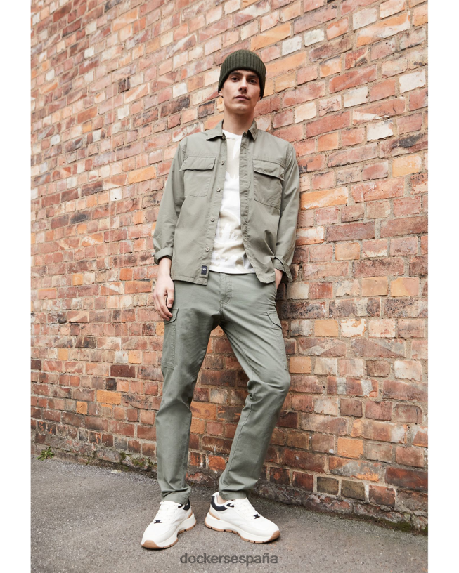 pantalones cargo, corte entallado y entallado hombres Dockers camuflaje - verde ropa 8F0406361