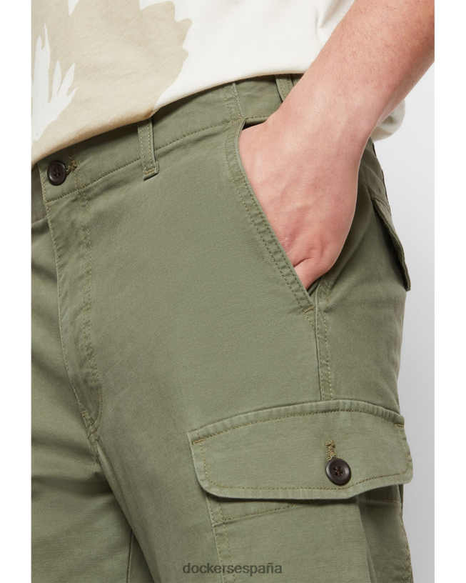 pantalones cargo, corte entallado y entallado hombres Dockers camuflaje - verde ropa 8F0406361