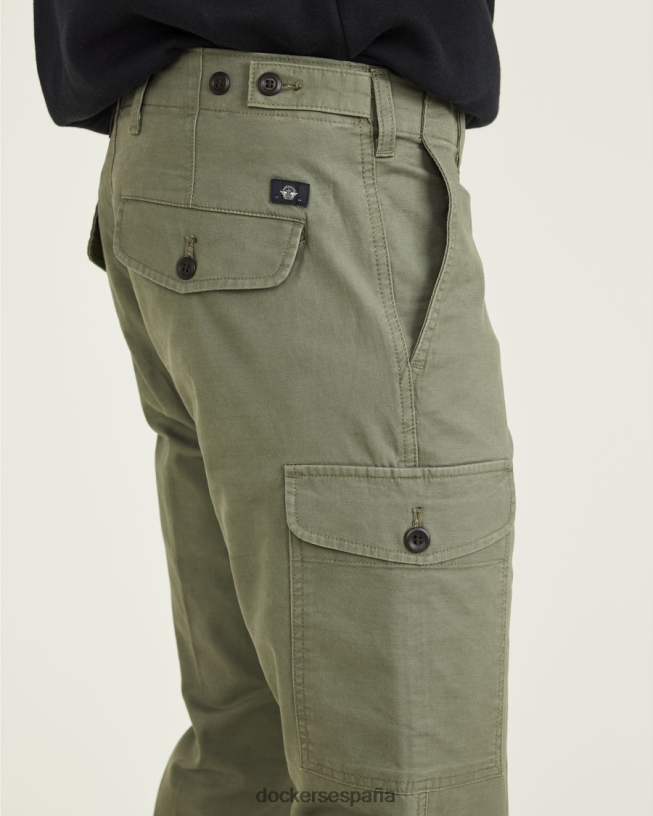 pantalones cargo, corte entallado y entallado hombres Dockers camuflaje - verde ropa 8F0406361