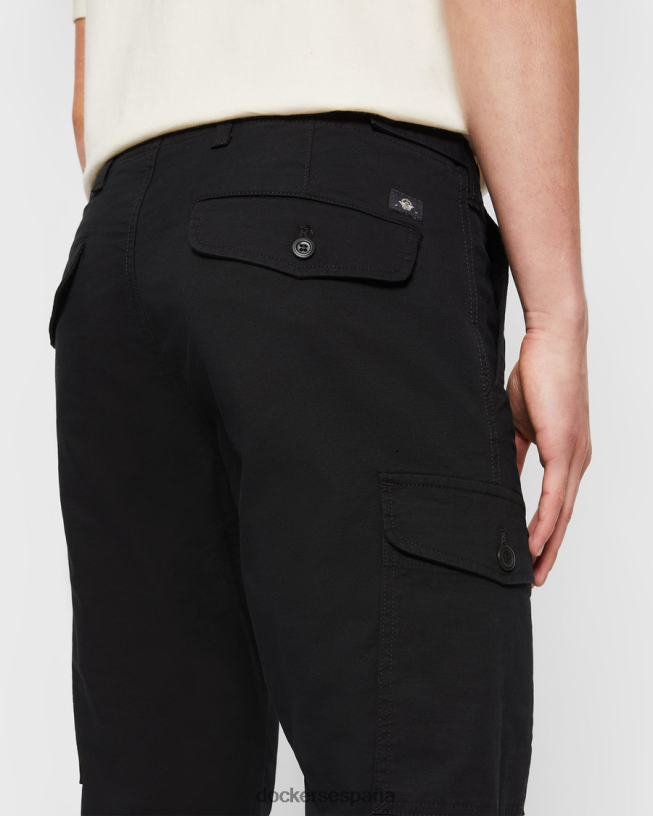 pantalones cargo, corte entallado y entallado hombres Dockers hermoso negro ropa 8F0406362