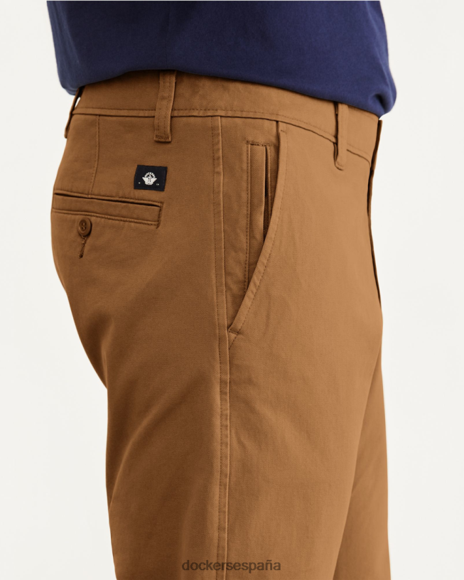 pantalones chinos definitivos, corte atlético hombres Dockers jengibre oscuro - marrón ropa 8F040696