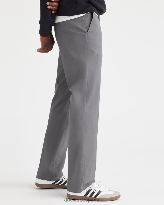 pantalones chinos esenciales, corte recto hombres Dockers aparcamiento gris ropa 8F0406261