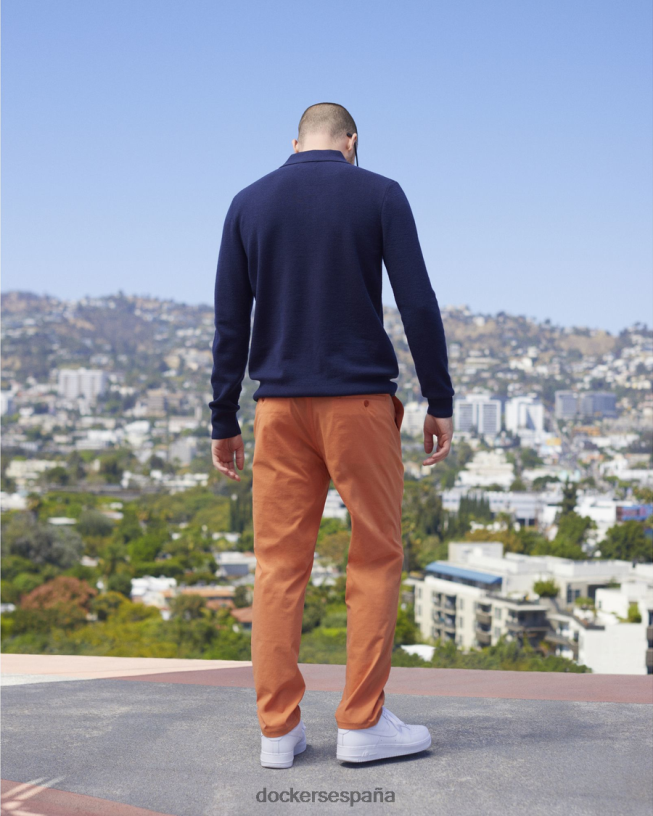pantalones chinos originales malbon, corte cónico hombres Dockers arcilla espolvoreada - roja ropa 8F0406435