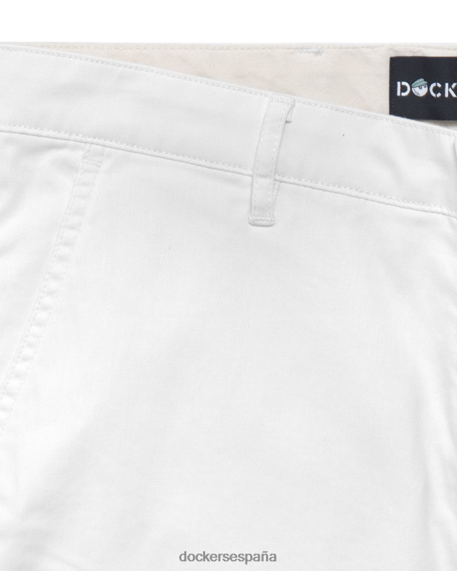 pantalones chinos originales malbon, corte cónico hombres Dockers blanco brillante ropa 8F0406384