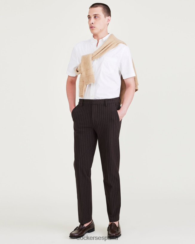 pantalones city tech, corte recto hombres Dockers frijol negro - negro ropa 8F0406783