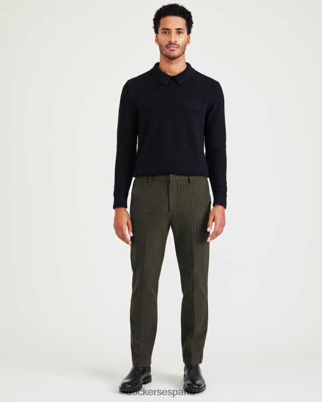 pantalones city tech, corte recto hombres Dockers noche del bosque de rockeros - verde ropa 8F0406781