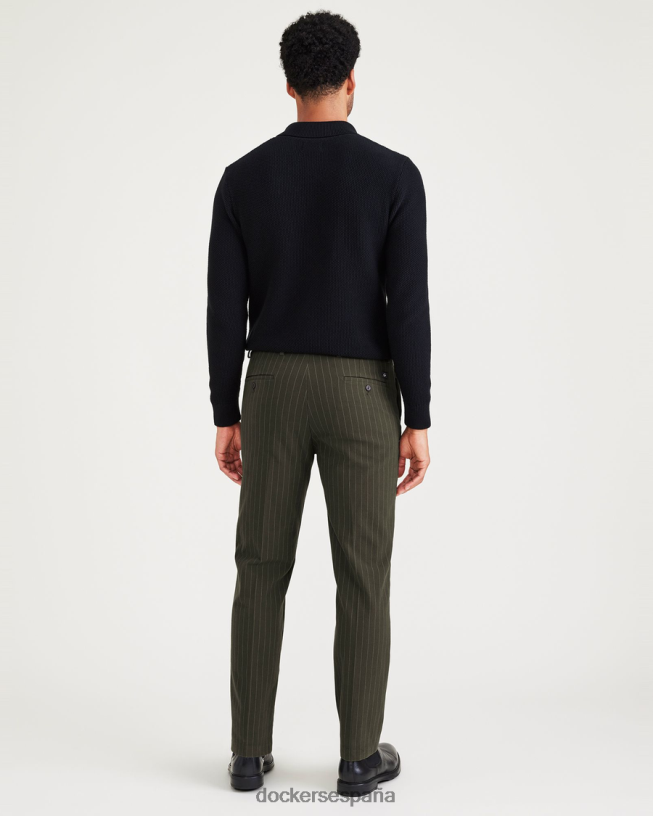 pantalones city tech, corte recto hombres Dockers noche del bosque de rockeros - verde ropa 8F0406781