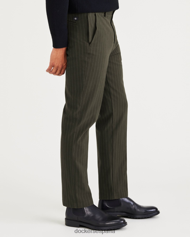 pantalones city tech, corte recto hombres Dockers noche del bosque de rockeros - verde ropa 8F0406781