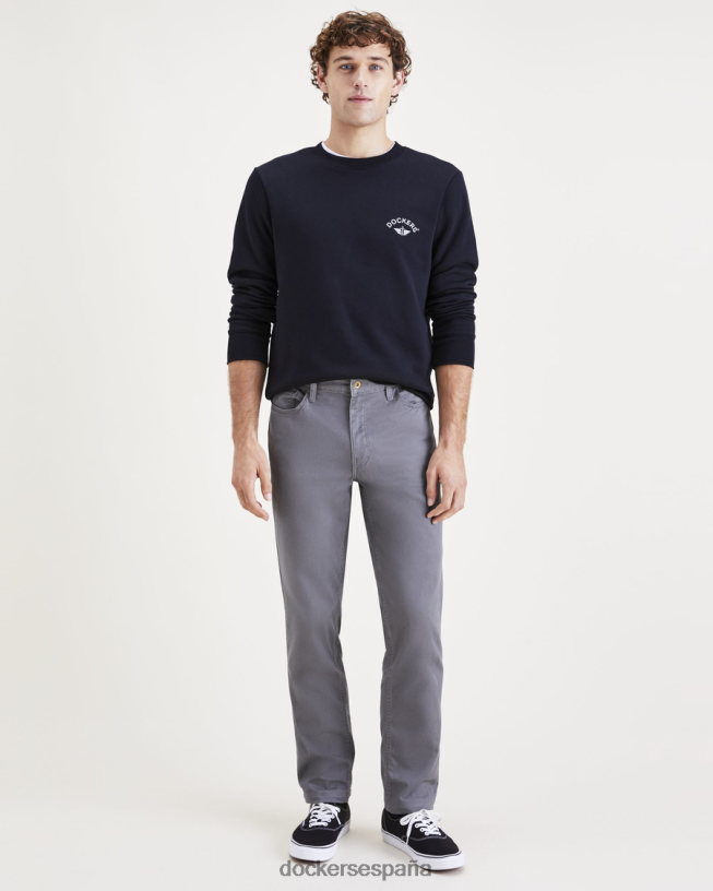 pantalones corte jean, ajuste atlético hombres Dockers gris birmania ropa 8F0406241