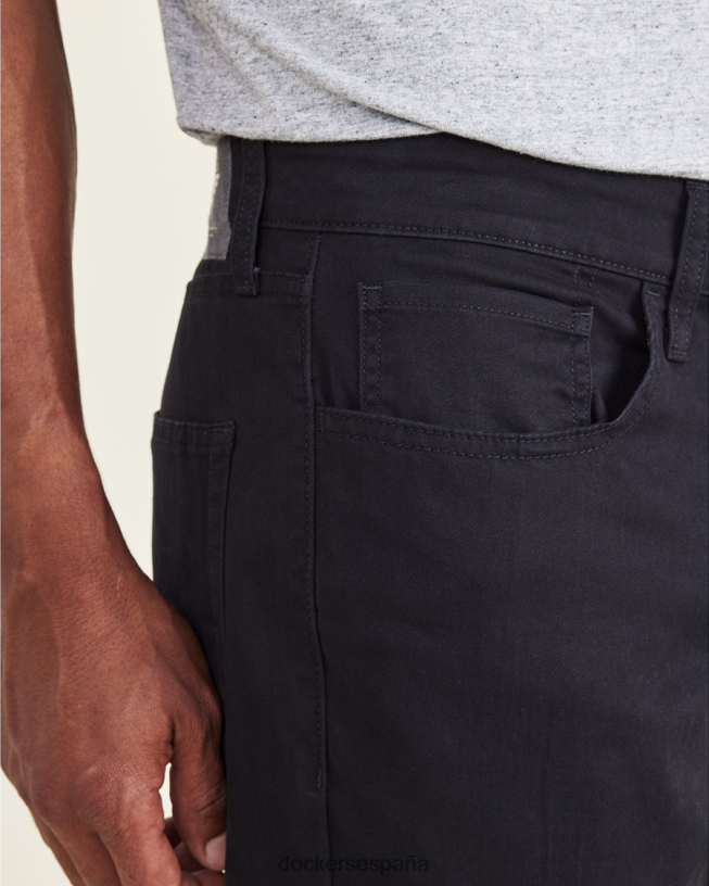 pantalones corte jean, ajuste atlético hombres Dockers negro ropa 8F0406243