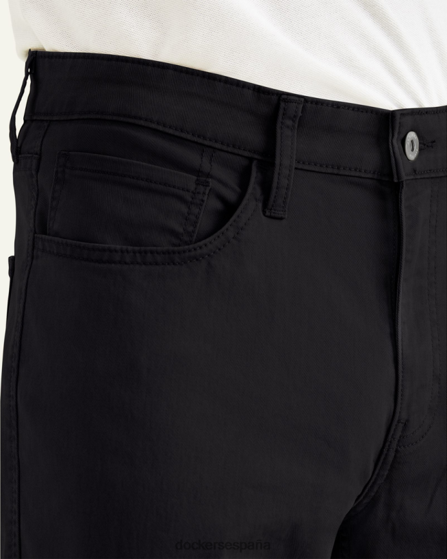 pantalones corte jean, corte recto hombres Dockers negro ropa 8F040621
