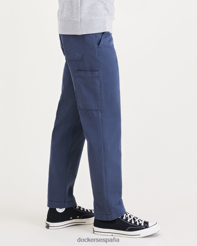 pantalones de carpintero de california, corte recto hombres Dockers azul oscuro ropa 8F0406747