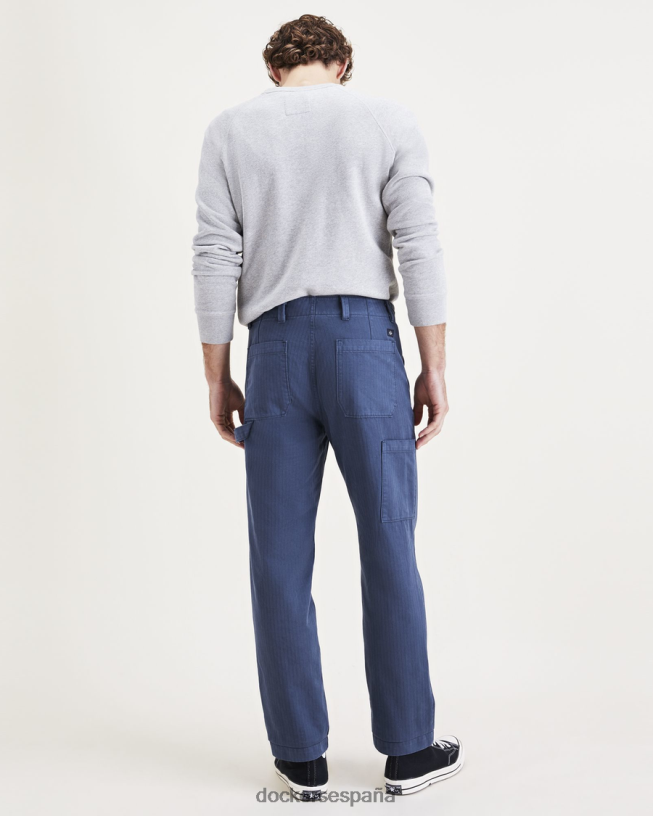 pantalones de carpintero de california, corte recto hombres Dockers azul oscuro ropa 8F0406747