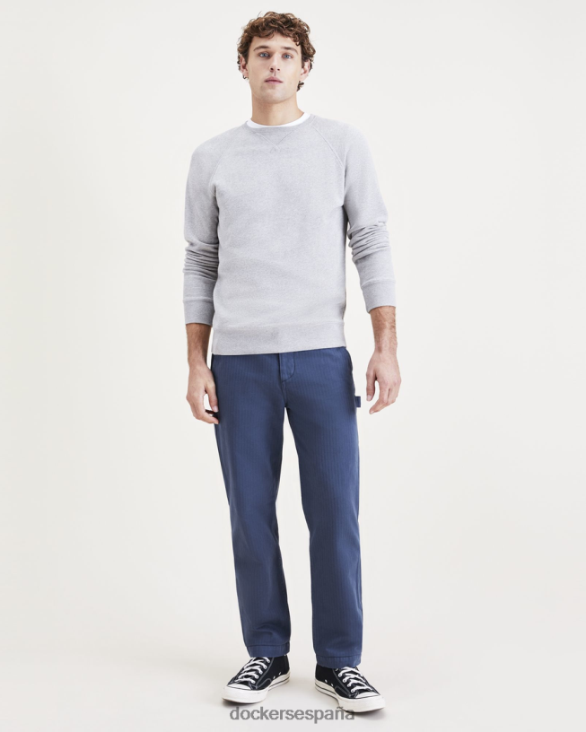 pantalones de carpintero de california, corte recto hombres Dockers azul oscuro ropa 8F0406747