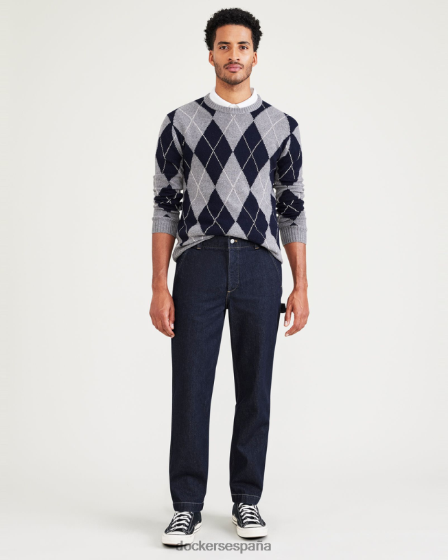 pantalones de carpintero de california, corte recto hombres Dockers enjuague índigo oscuro - azul ropa 8F0406743