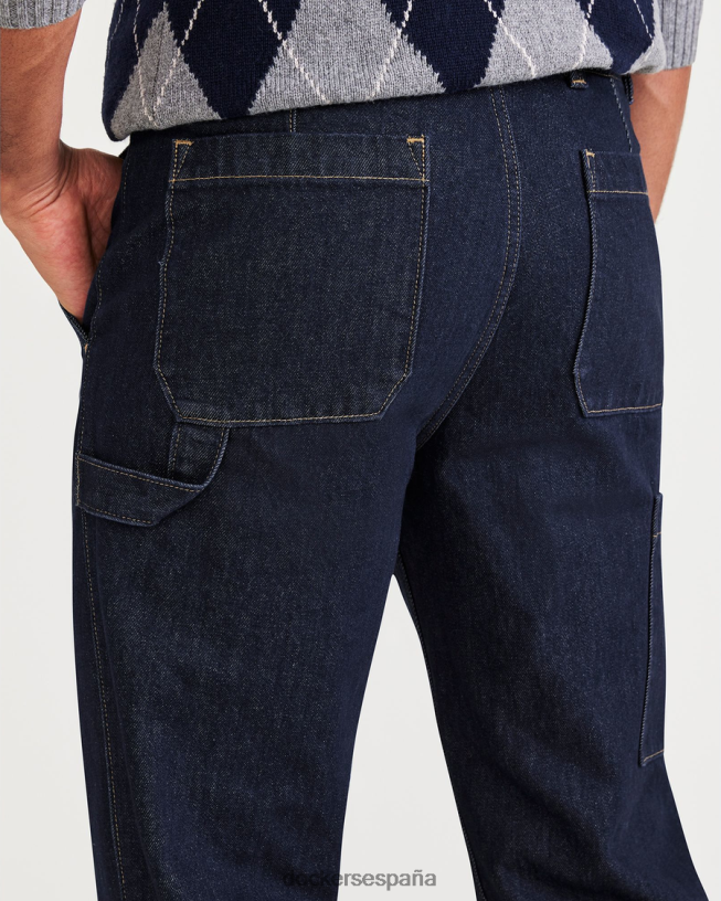 pantalones de carpintero de california, corte recto hombres Dockers enjuague índigo oscuro - azul ropa 8F0406743