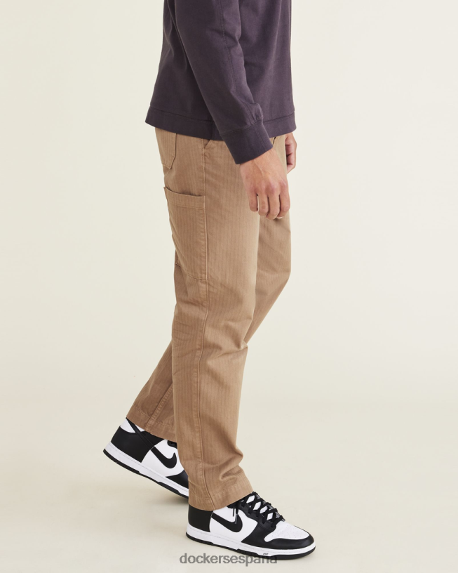 pantalones de carpintero de california, corte recto hombres Dockers marrón medio ropa 8F0406746