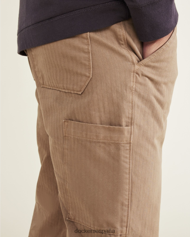 pantalones de carpintero de california, corte recto hombres Dockers marrón medio ropa 8F0406746