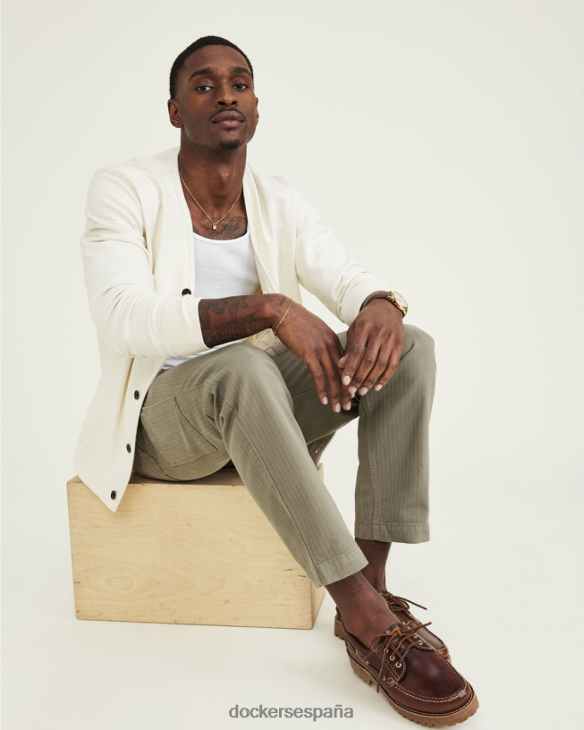 pantalones de carpintero de california, corte recto hombres Dockers verde oscuro ropa 8F0406744