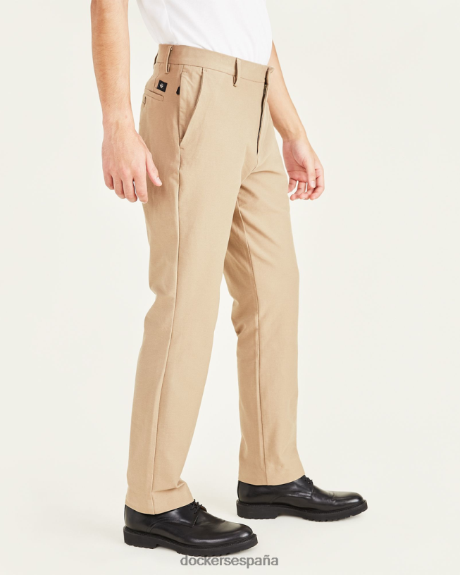 pantalones de punto cómodos, corte ajustado hombres Dockers lobo de madera - bronceado ropa 8F0406859