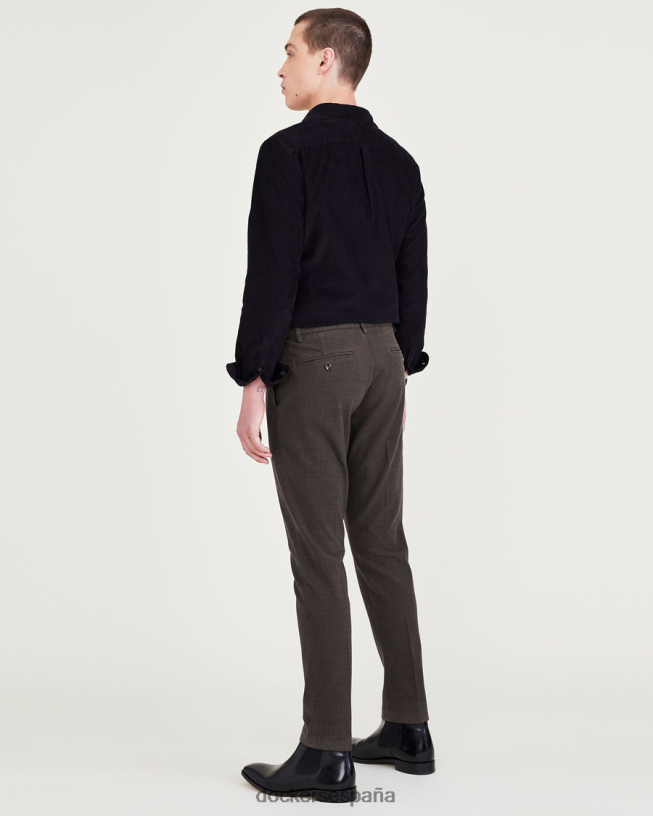 pantalones hechos a mano, corte estrecho y entallado hombres Dockers frijol negro - negro ropa 8F040663