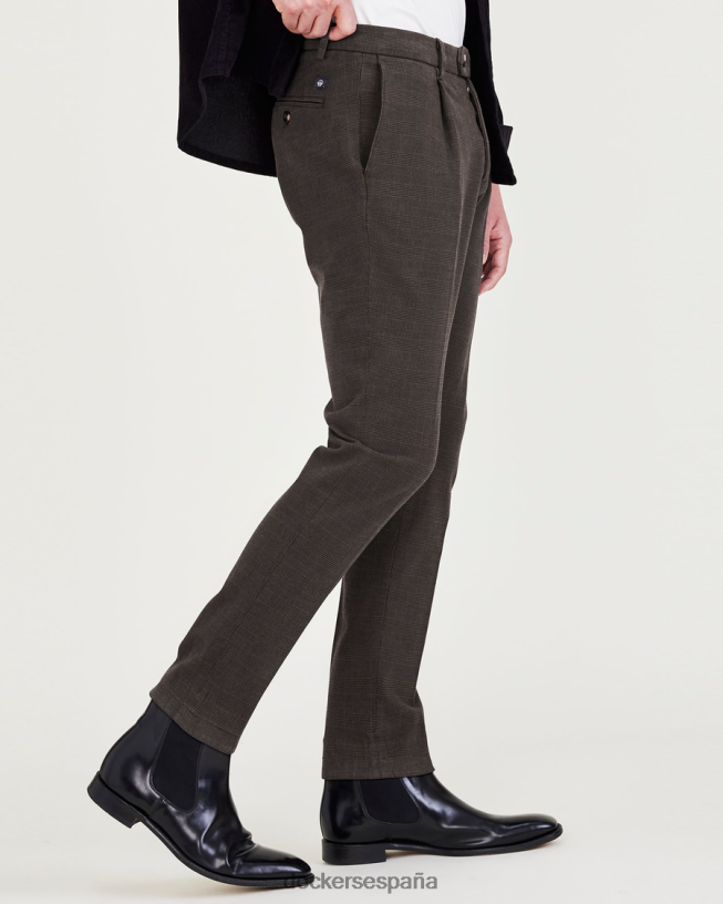 pantalones hechos a mano, corte estrecho y entallado hombres Dockers frijol negro - negro ropa 8F040663