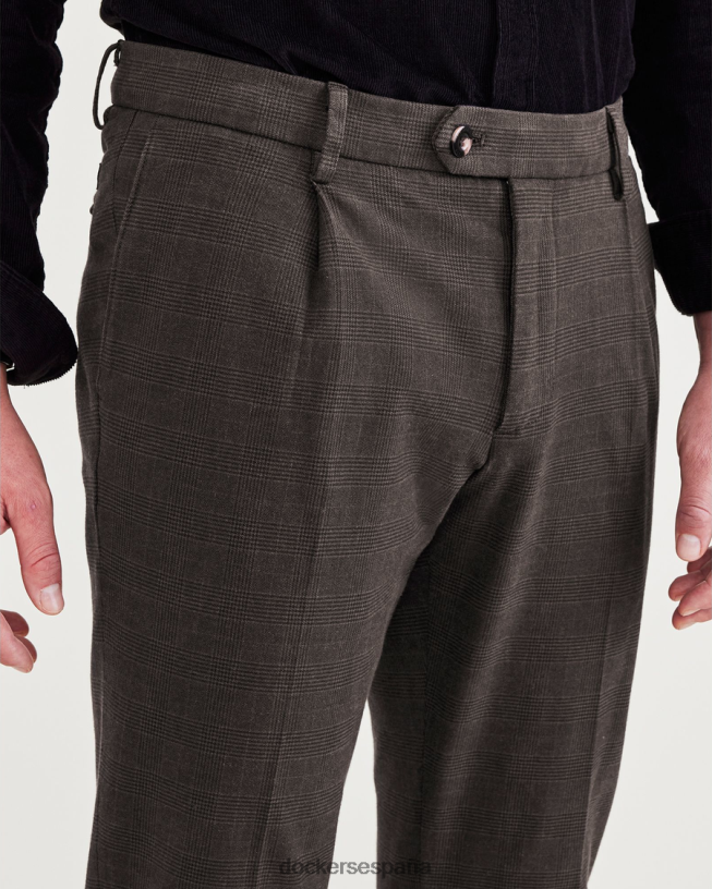pantalones hechos a mano, corte estrecho y entallado hombres Dockers frijol negro - negro ropa 8F040663