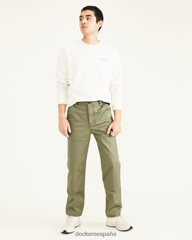 pantalones utilitarios, corte recto hombres Dockers camuflaje - verde ropa 8F0406716
