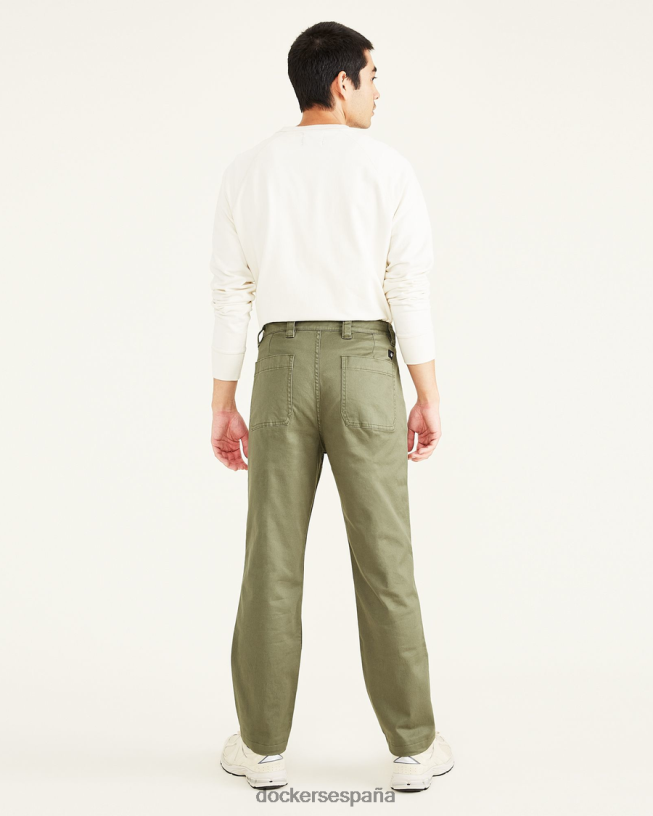 pantalones utilitarios, corte recto hombres Dockers camuflaje - verde ropa 8F0406716
