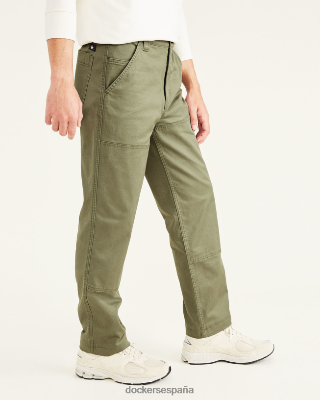 pantalones utilitarios, corte recto hombres Dockers camuflaje - verde ropa 8F0406716