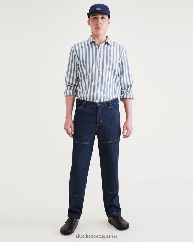 pantalones utilitarios, corte recto hombres Dockers enjuague índigo oscuro - azul ropa 8F0406719